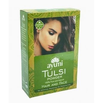 Prášok Tulsi - prírodná maska na vlasy a tvár 100g AYUMI