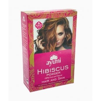 Prášok Ibištek- prírodný vlasový šampón a výživa pokožky hlavy 100g AYUMI