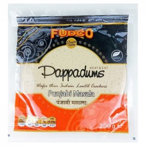 Papadum Plain Masala, 200 g, FUDCO