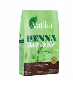 Prírodná hennová farba na vlasy - PRÍRODNÁ HNEDÁ 60 g Vatika