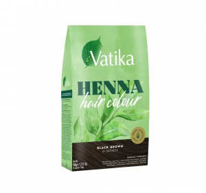 Prírodná hennová farba na vlasy - TMAVO HNEDÁ 60 g Vatika