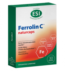 FERROLIN C kapsule železo + vitamín C 30 ks  ESI